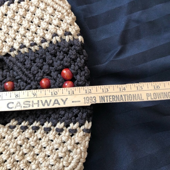 Vtg Handmade Macrame Purse - Picture 8 of 15